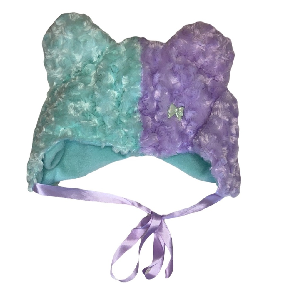 Purple and Blue Bear Tie Hat